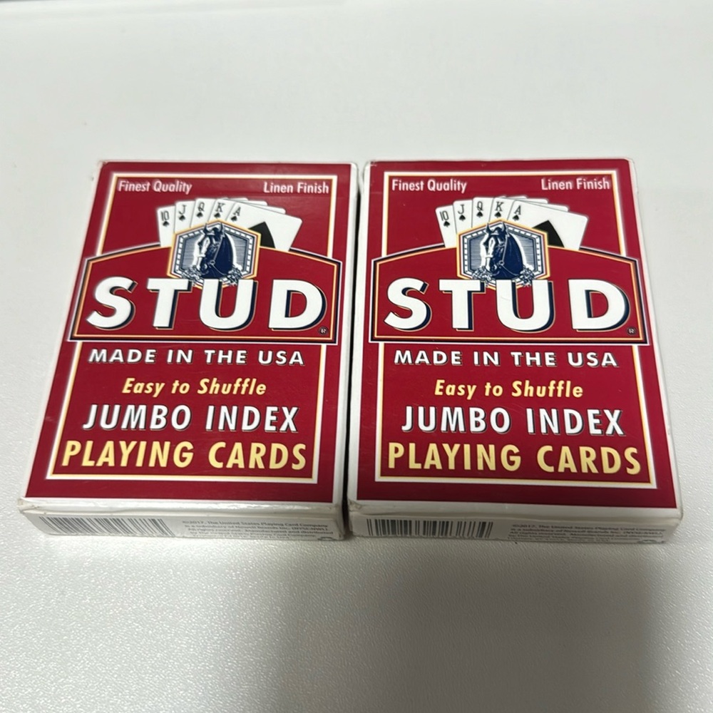 STUD Jumbo Index Playing Cards Set of 2